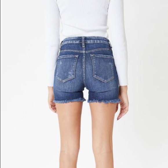 KanCan Denim Frayed Shorts - Picture 7 of 9